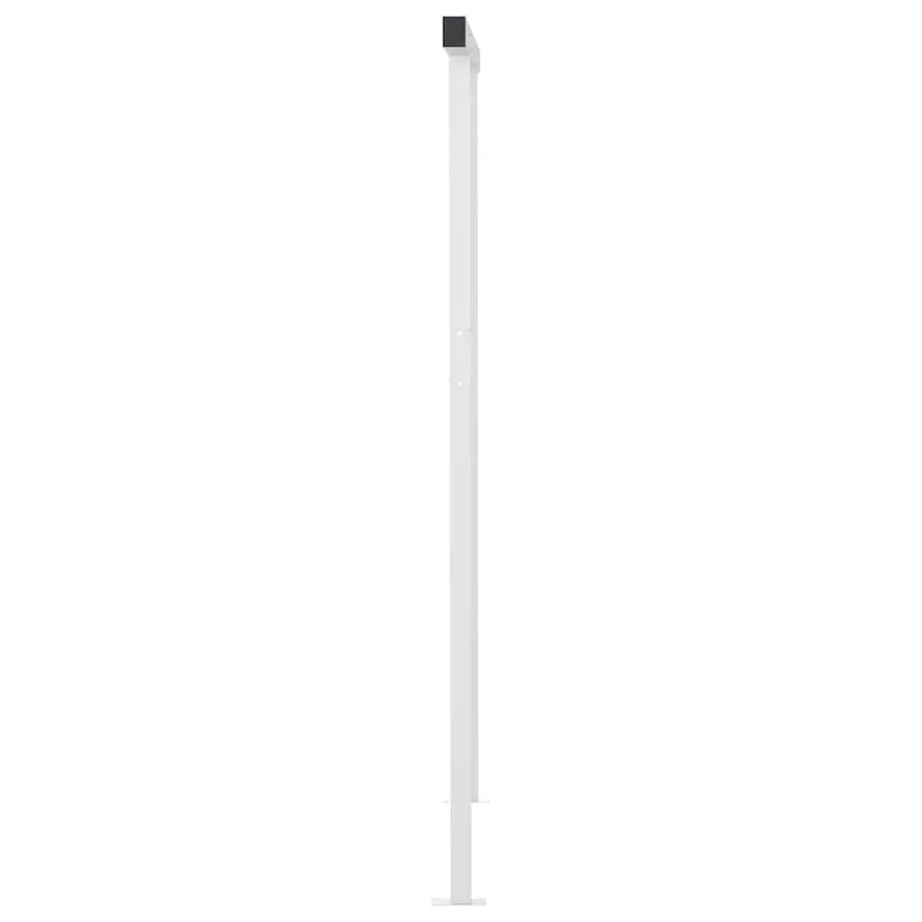 Manual Retractable Awning Aluminium Frame 3x2.5m Blue White Outdoor Shade
