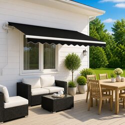 Practical Manual Retractable Awning for Your Patio