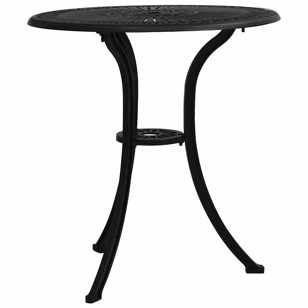 Bistro Set Outdoor Black Cast Aluminium 3 Piece Table Chairs Garden Patio