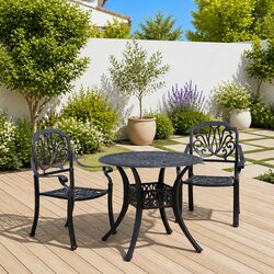 Black Bistro Set for Outdoor Living