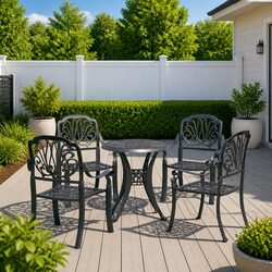 Functional 5 Piece Bistro Set for Garden and Patio