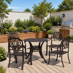 Practical 5 Piece Outdoor Bistro Set for Any Patio