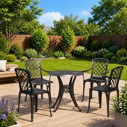 Functional 5-Piece Bistro Set for Outdoor Spaces