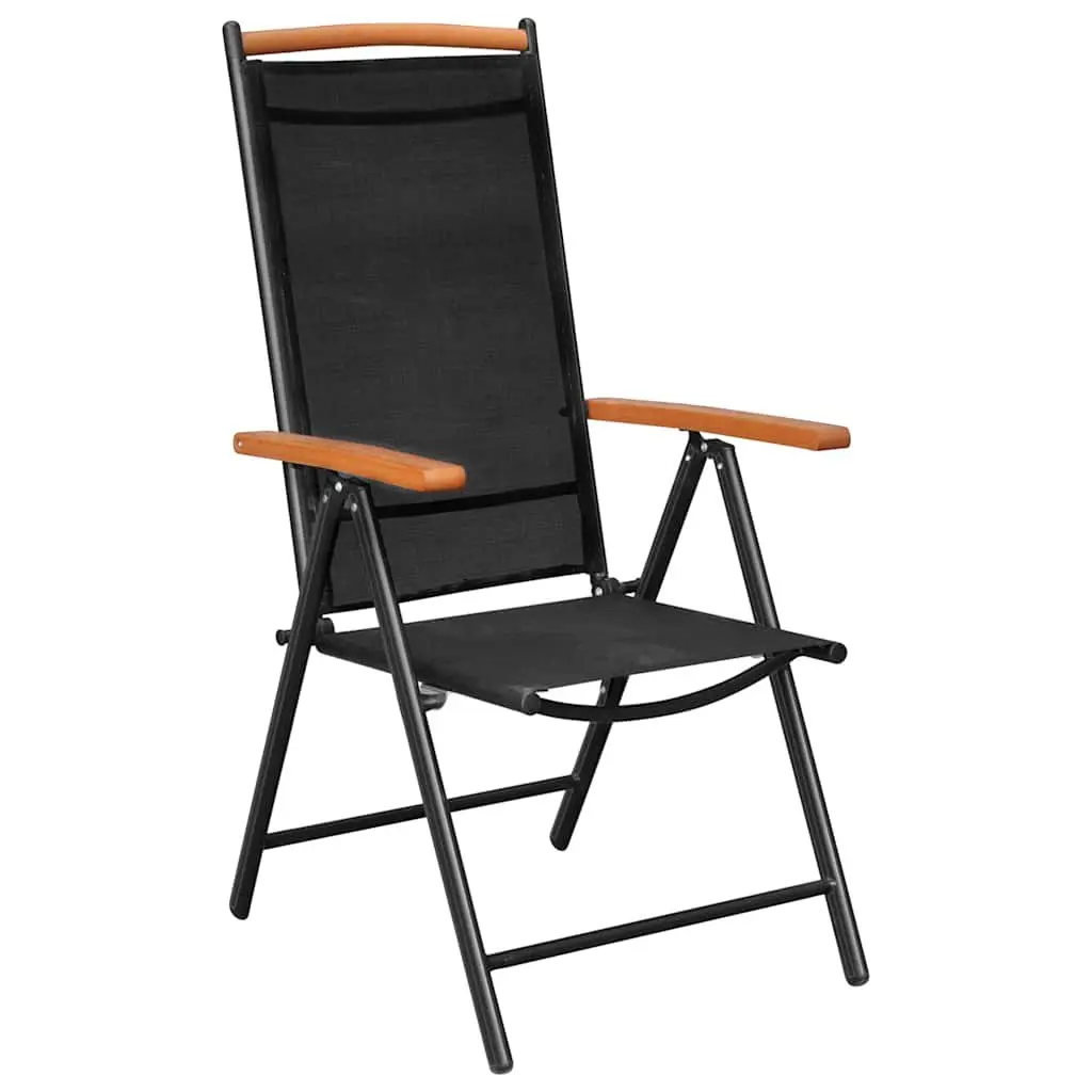 5 Piece Garden Dining Set Outdoor Furniture Black Chairs Table Patio