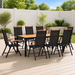 Versatile 9 Piece Dining Set for Outdoor Gatherings