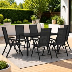 7 Piece Garden Dining Set for Outdoor Use