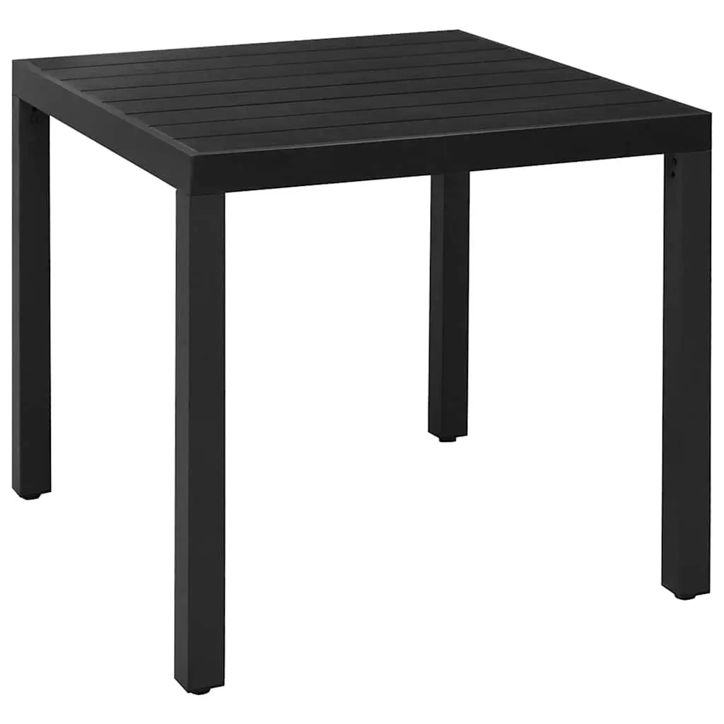 Garden Dining Set 5 Piece Outdoor Furniture Black Aluminium Frame Textilene