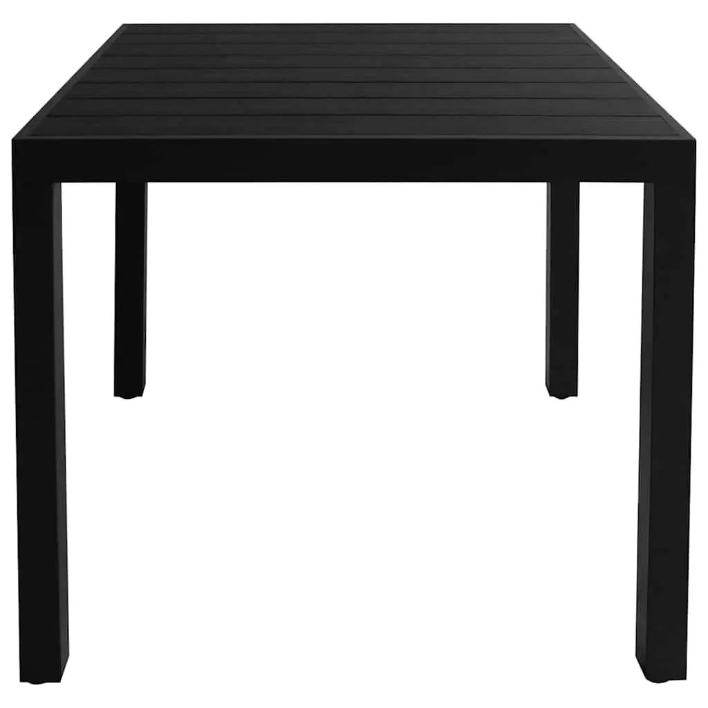 Garden Dining Set 5 Piece Outdoor Furniture Black Aluminium Frame Textilene