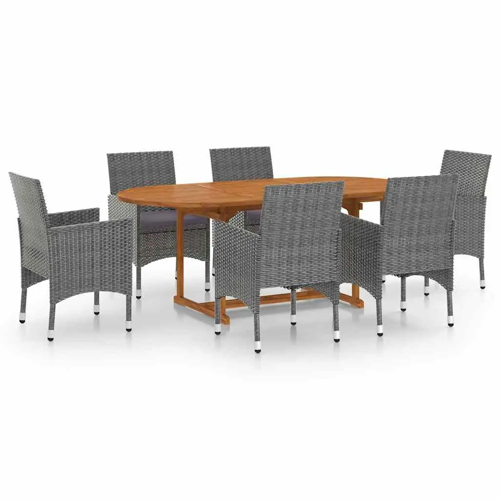 7 Piece Garden Dining Set for Outdoor Use