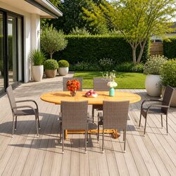 Practical 7 Piece Dining Set for Your Garden
