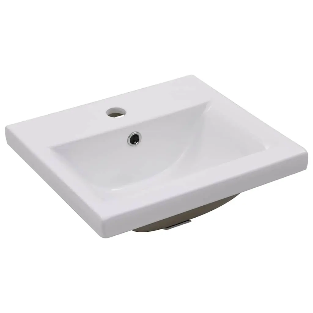 Bathroom Set Engineered Wood Sink Cabinet Basin Mirror White