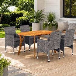 Practical 5-Piece Dining Set for Outdoor Use