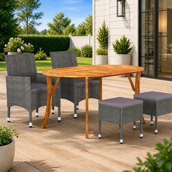 Practical 5-Piece Dining Set for Outdoor Use