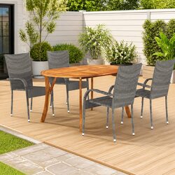Versatile 5 Piece Dining Set for Any Outdoor Setting