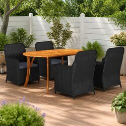 Practical 5-Piece Dining Set for Outdoor Gatherings