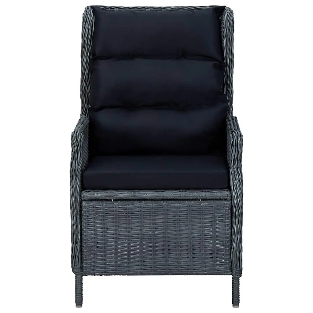 Garden Dining Set 5 Piece Outdoor Table Chair Rattan Grey Patio Furniture