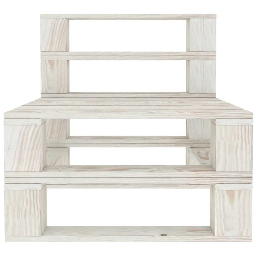 Garden Pallet Lounge Set 6 Piece Wooden Outdoor Furniture White Patio Sofa