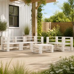 Practical 6-Piece Pallet Lounge Set for Your Home