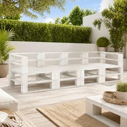 Practical 4-Seater Outdoor Pallet Sofa for Relaxation