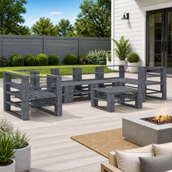 Practical 7-Piece Lounge Set for Patio and Garden Use