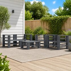Practical 5 Piece Garden Pallet Lounge Set for Your Home