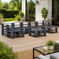 Practical 8 Piece Garden Lounge Set for Relaxation
