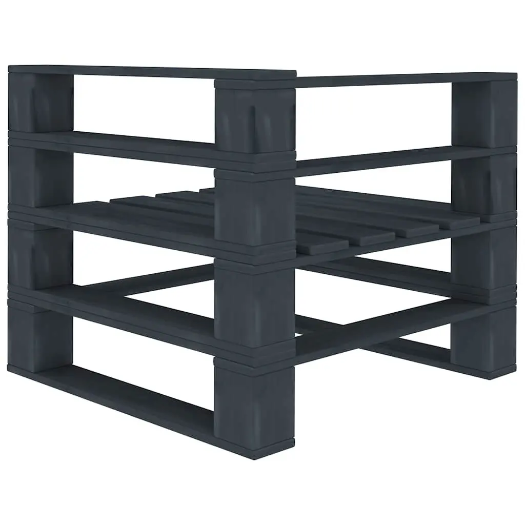 7 Piece Garden Pallet Lounge Set Outdoor Furniture Patio Sofa Wood Grey Rustic