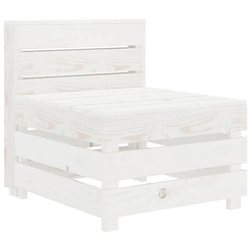 Garden Lounge Set 6 Piece Pallet Furniture White Outdoor Patio Sofa Coffee Table