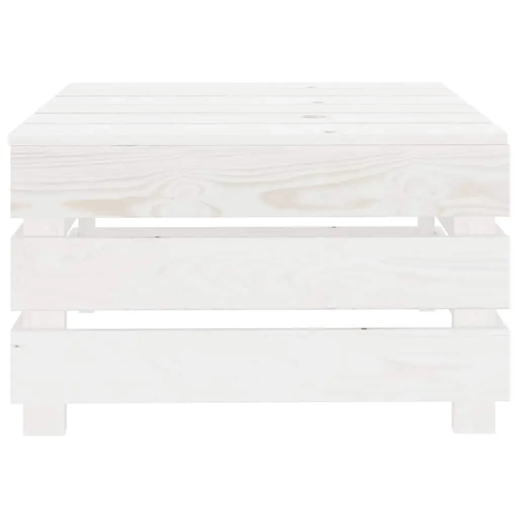 Garden Lounge Set 6 Piece Pallet Furniture White Outdoor Patio Sofa Coffee Table