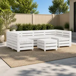 Functional 7 Piece Pallet Garden Set for Outdoor Use