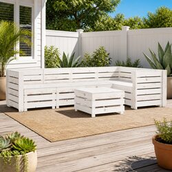 Versatile 6-Piece Garden Pallet Lounge Set for Any Home