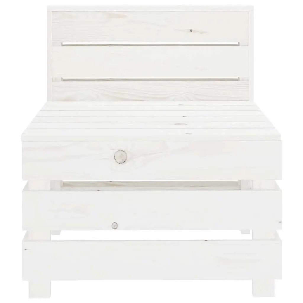 Garden Pallet Sofa 4-Seater Wooden Outdoor Lounge Couch Patio Furniture White