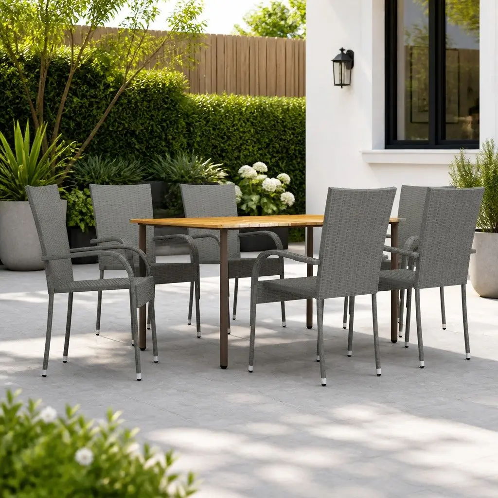 7 Piece Garden Dining Set for Outdoor Gatherings