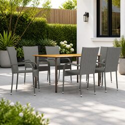 Practical 7 Piece Garden Dining Set for Outdoor Gatherings