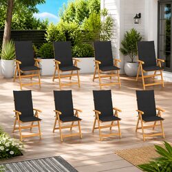 8-Piece Reclining Garden Chair Set