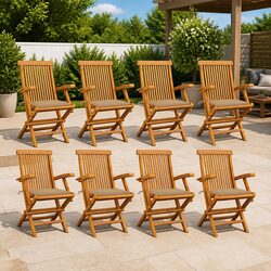 Versatile 8-Piece Outdoor Chairs for Your Garden