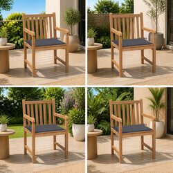 4-Piece Outdoor Chair Set with Cushions - Ideal for Patios