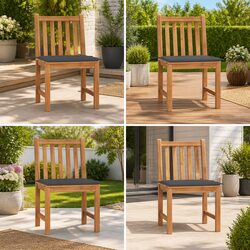 Ideal Outdoor Chairs: 4-Piece Teak Set for Your Garden