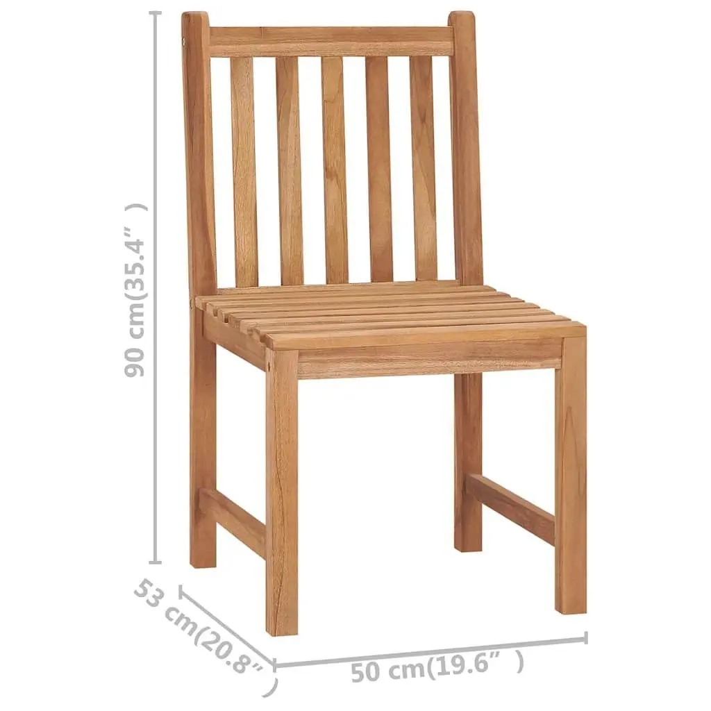 Garden Chairs Set Teak Wood Cushions Grey 4 Piece Outdoor Patio Seating