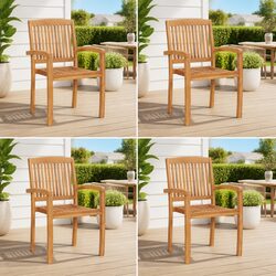 4 pcs Stacking Garden Chairs for Your Outdoor Space