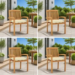 Stacking Garden Chairs Set for Outdoor Spaces