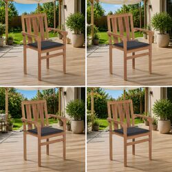 Functional Stackable Chairs for Outdoor Living - 4 Piece Set