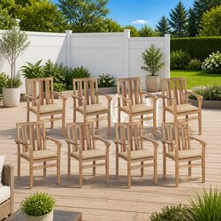Versatile 8-Piece Outdoor Chair Set with Cushions