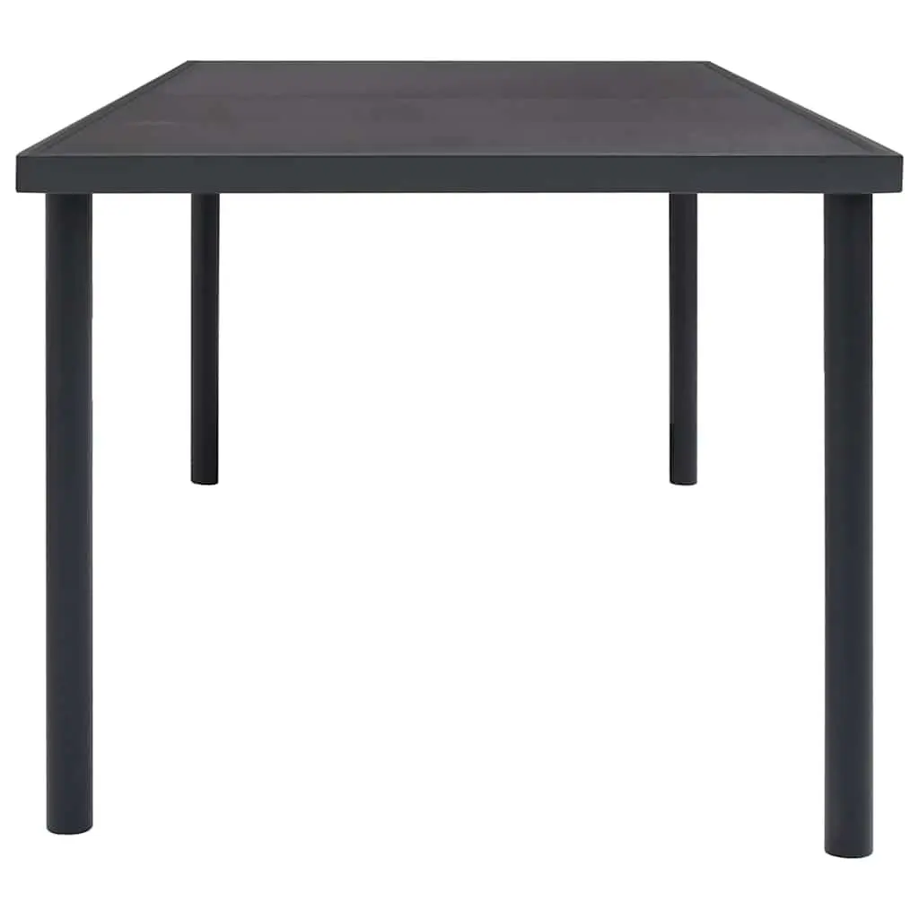9 Piece Outdoor Dining Set Steel Frame Anthracite Garden Furniture Patio Table