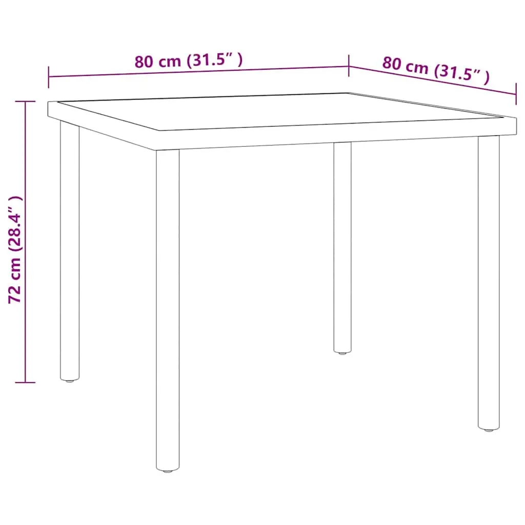 5 Piece Outdoor Dining Set Steel Frame Textilene Fabric Black