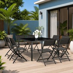 Versatile 9-Piece Outdoor Dining Set for Everyday Use