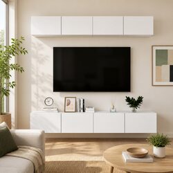 4-Piece Wall-Mounted Storage Unit in White
