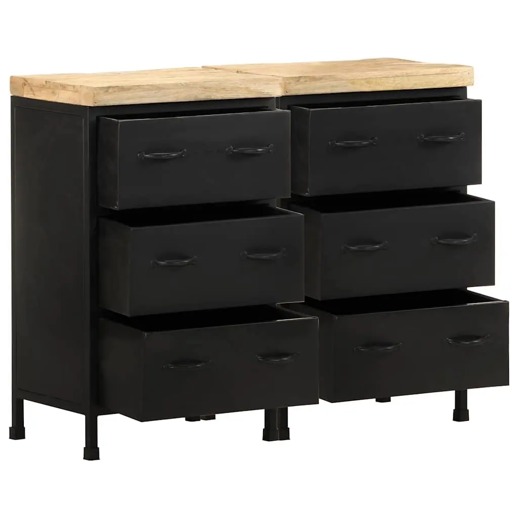 Brown Sideboard with 6 Drawers for Home Use