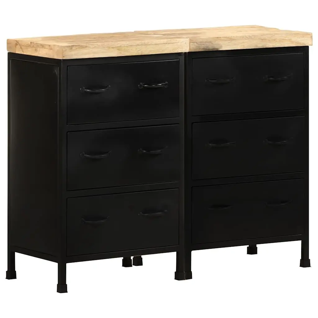 Brown Sideboard with 6 Drawers for Home Use