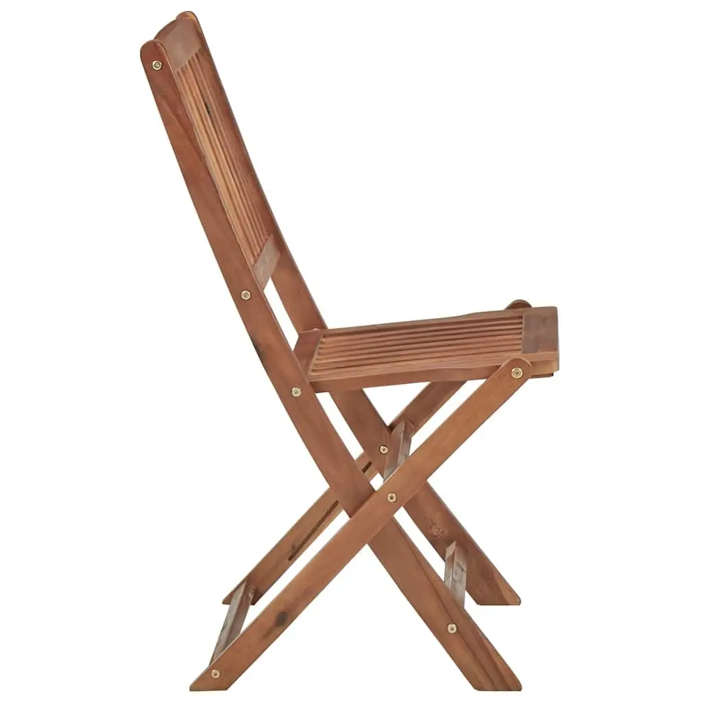 Folding Garden Chairs Solid Acacia Wood 8 Piece Anthracite
